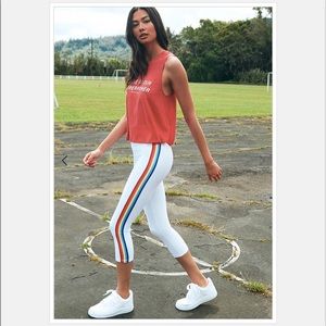 Spiritual Gangster white track pants- NEW medium